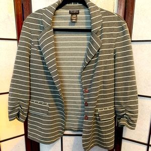 Casual gray striped blazer